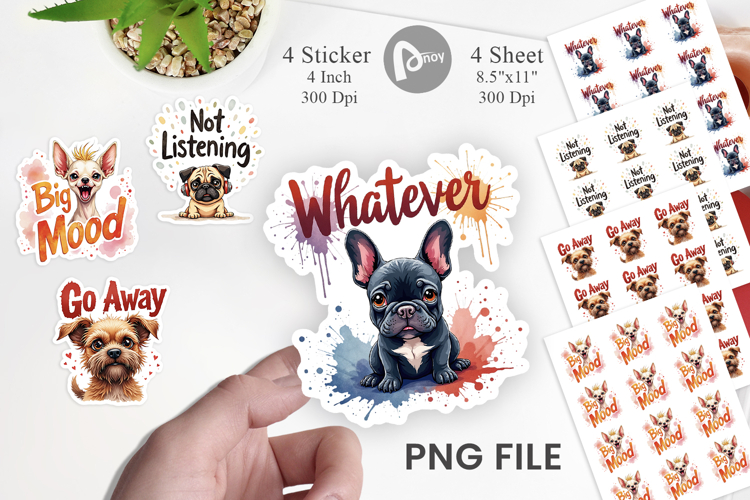 Sassy Attitude Dog Quotes Sticker