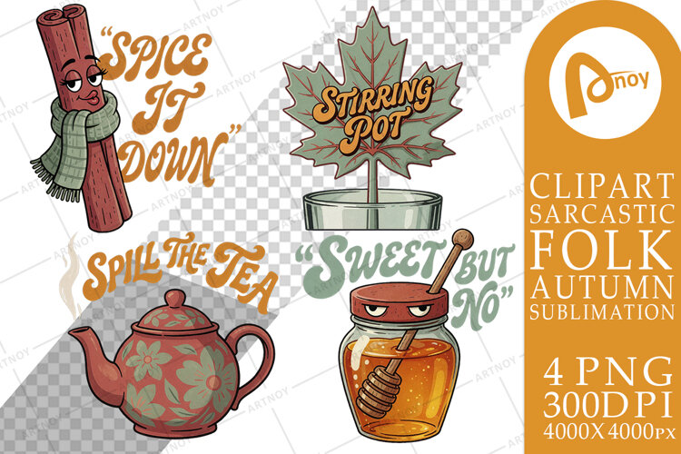 Autumn Tea Party Sublimation example image 1