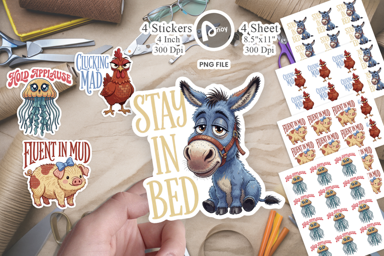 Sassy Farm Animal Squad Sticker