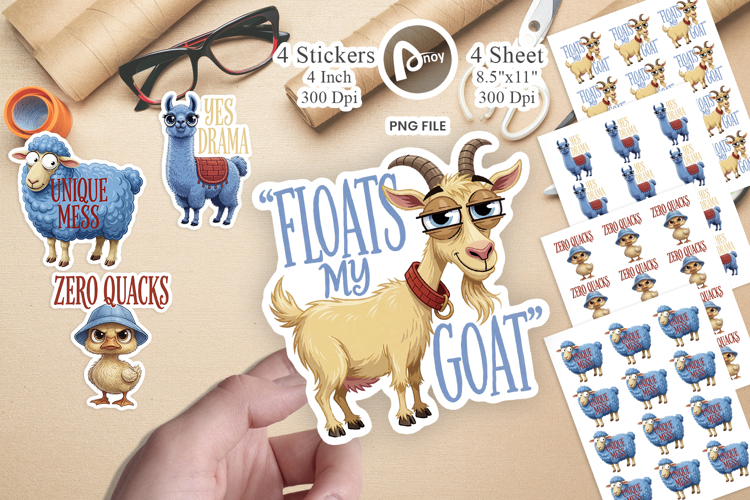 Sassy Farm Animal Squad Sticker