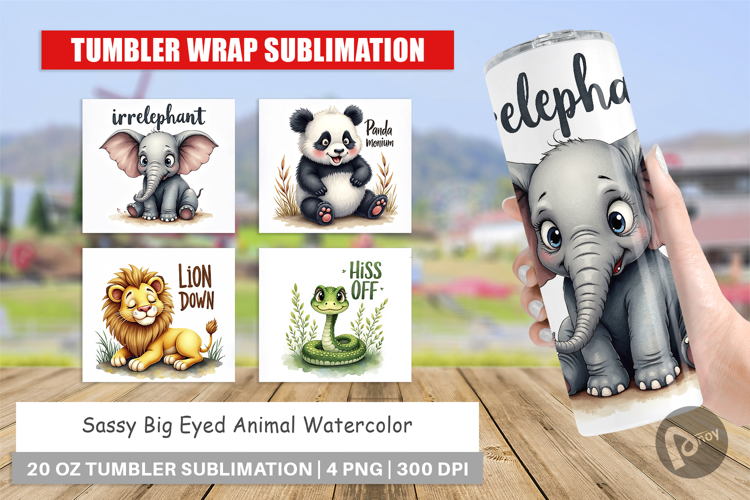 Sassy Big-Eyed Animal Puns Tumbler