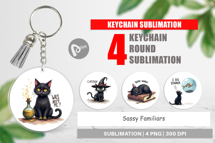 Sassy Familiars Keychain