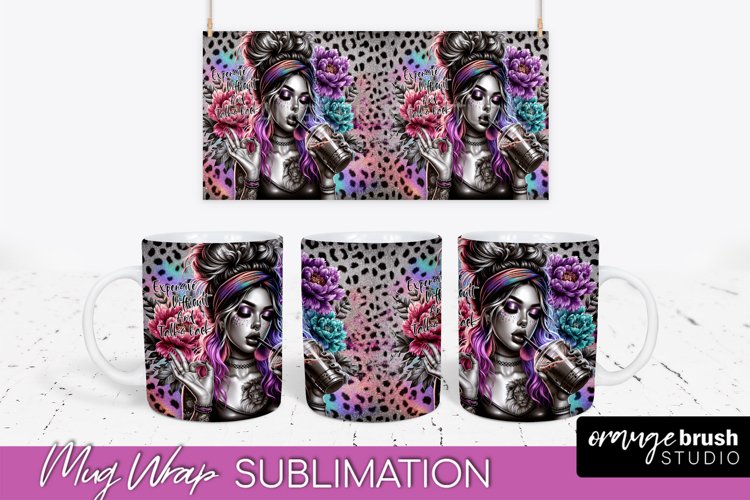 Sarcastic Mug Wrap - Sassy Girl Mug Sublimation Design example image 1