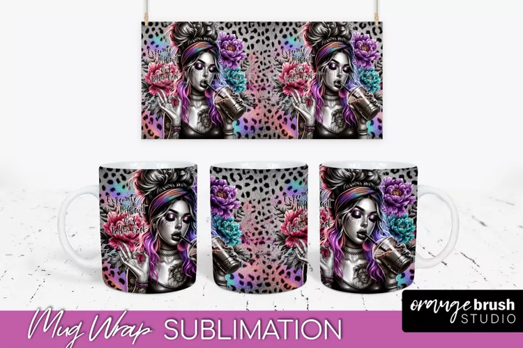 Sarcastic Mug Wrap - Sassy Girl Mug Sublimation Design