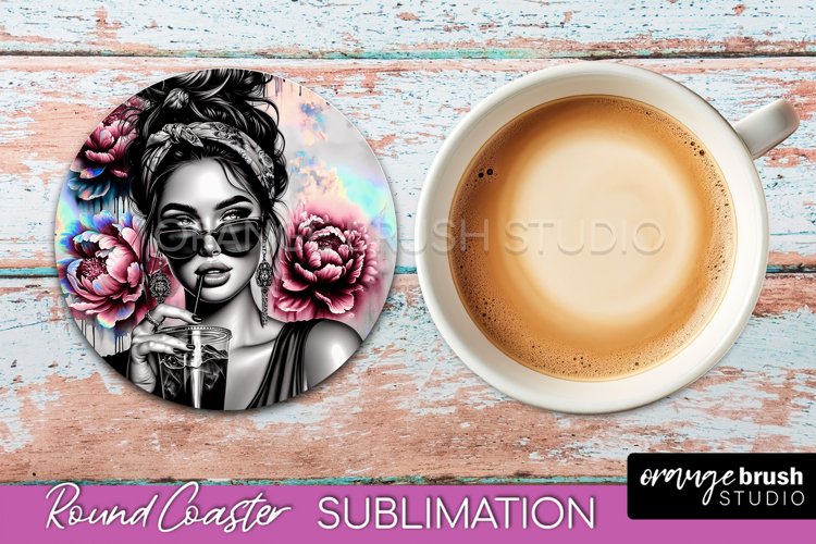 Sarcastic Coaster Sublimation - Sassy Girl Round Coaster