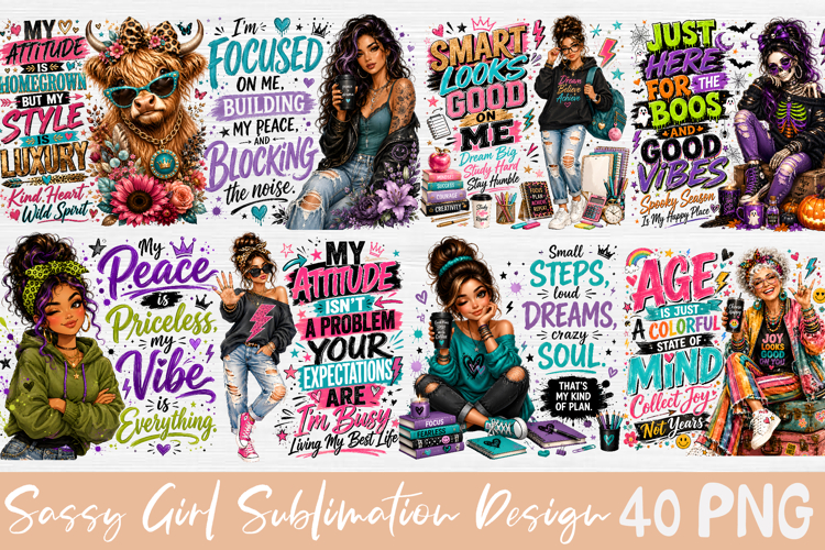 Sassy Girl Sublimation Bundle, Inspirational Women Quotes