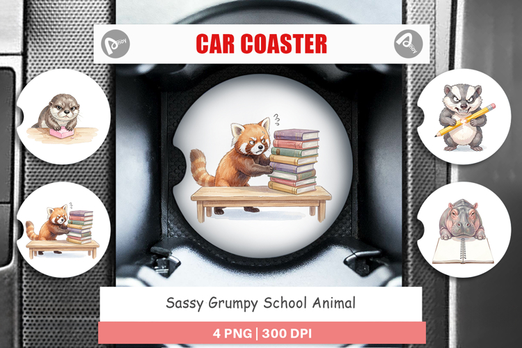 Sassy Grumpy Animal Car Coaster