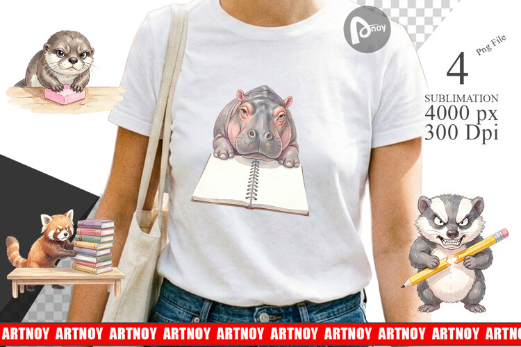 Sassy Grumpy Animal Sublimation example image 1