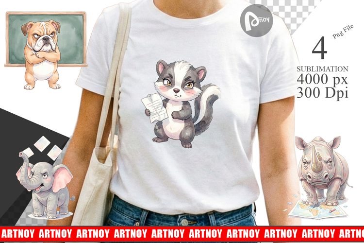 Sassy Grumpy Animal Sublimation