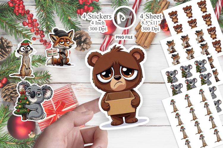 Judging Festive Critters Sticker