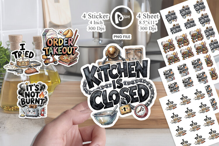Sassy Kitchen Meltdowns Sticker example image 1