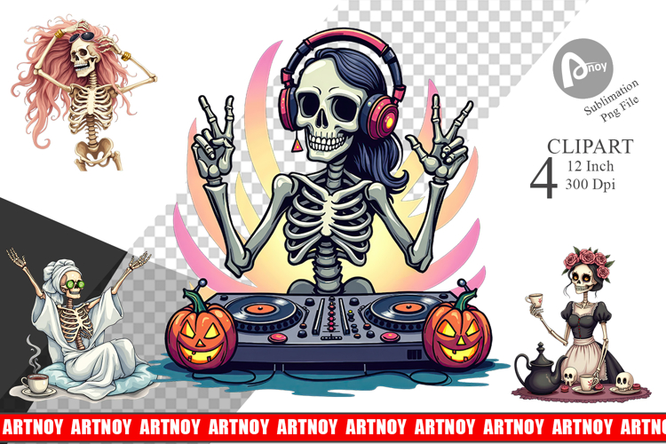 Sassy Lady Bones Clipart