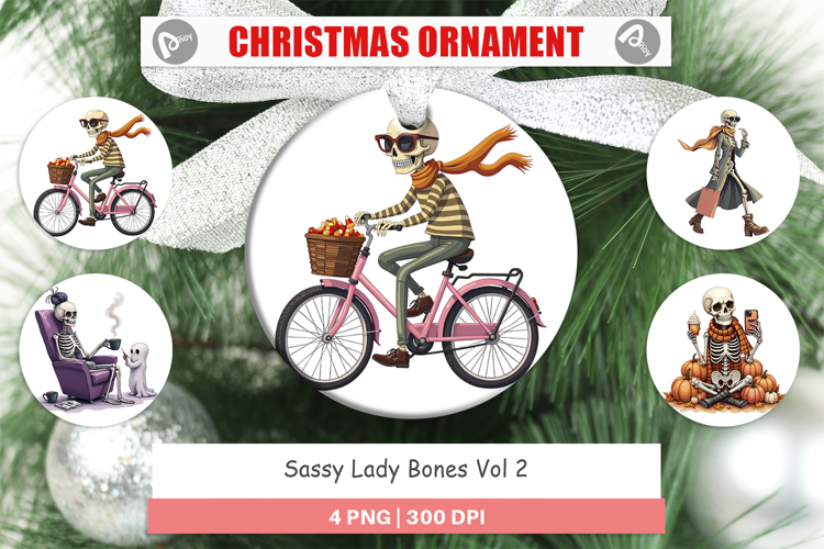 Ornament Sassy Lady Bones