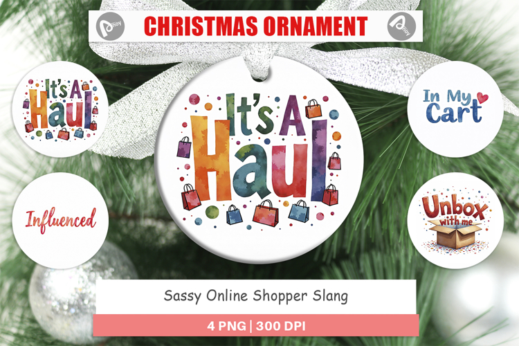 Sassy Online Shopper Ornament