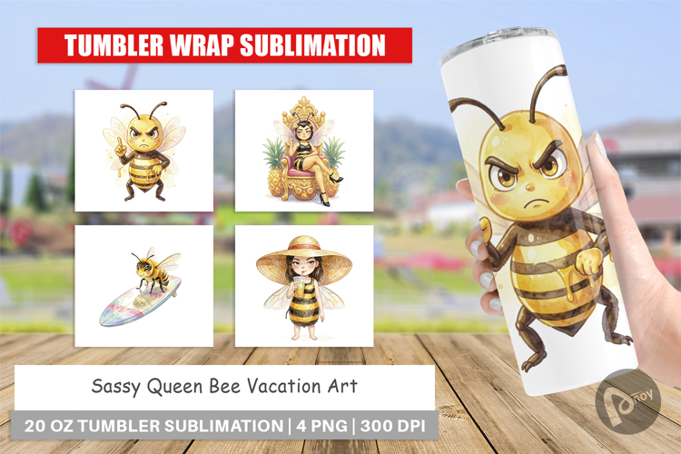 Sassy Queen Bee Vacation Tumbler