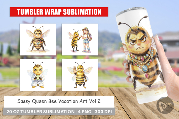 Sassy Queen Bee Vacation Tumbler