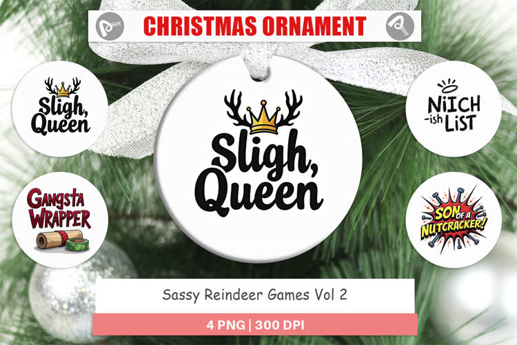 Sassy Reindeer Games Ornament