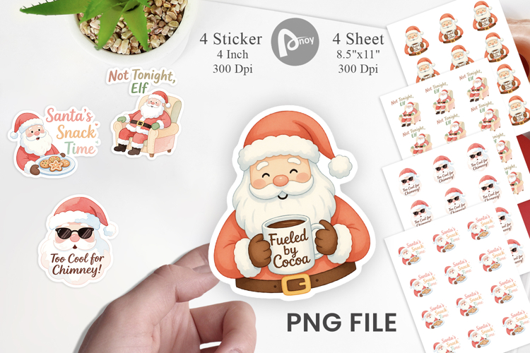 Sticker Sassy Santa Quotes