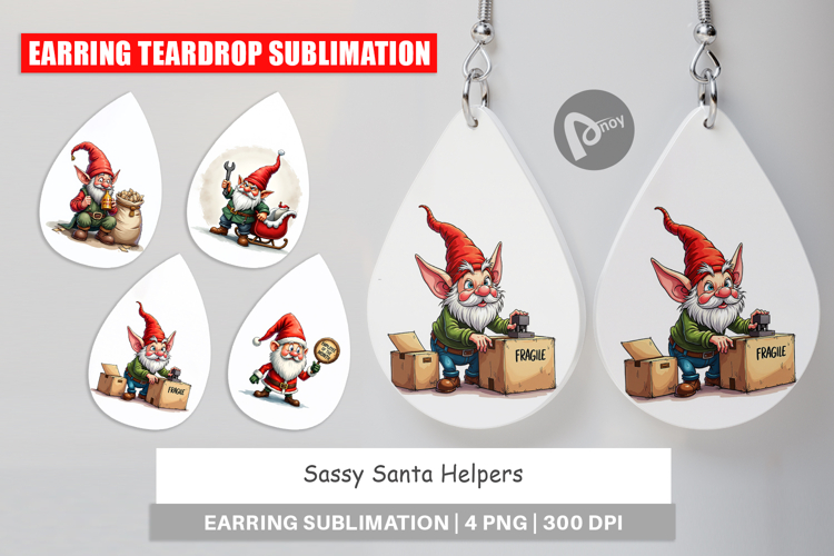 Sassy Santas Helpers Earring