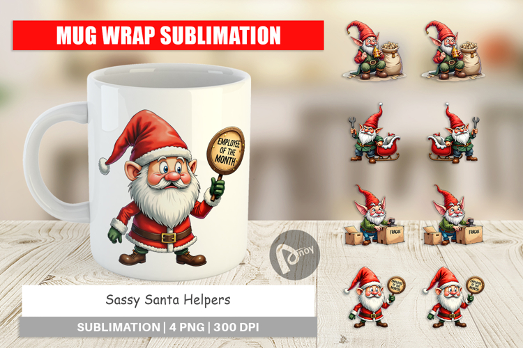 Sassy Santas Helpers Mug Wrap