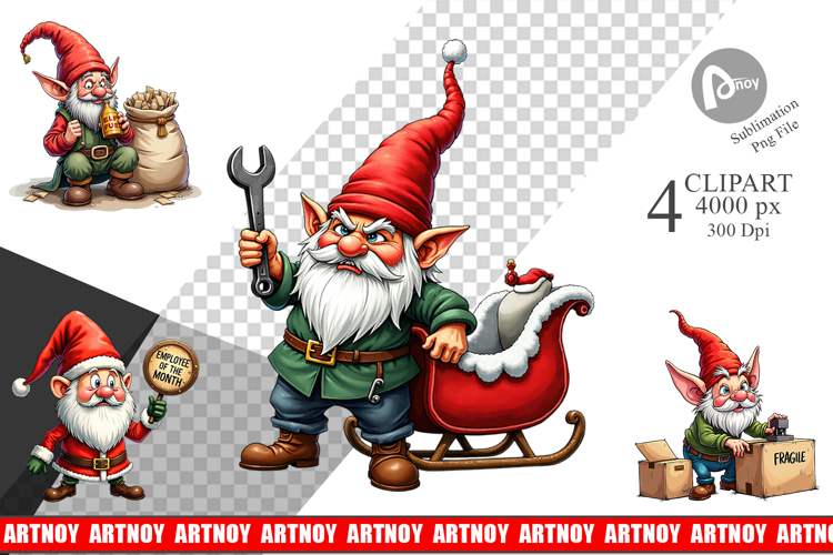 Christmas Gnome Clipart