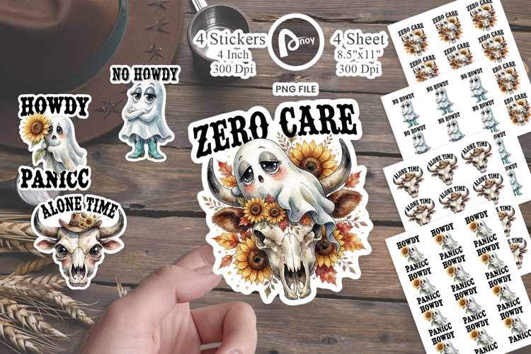 Sassy Western Saloon Ghost Sticker