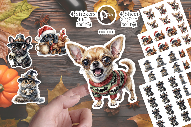 Sassy Side-Eye Holiday Pets Sticker