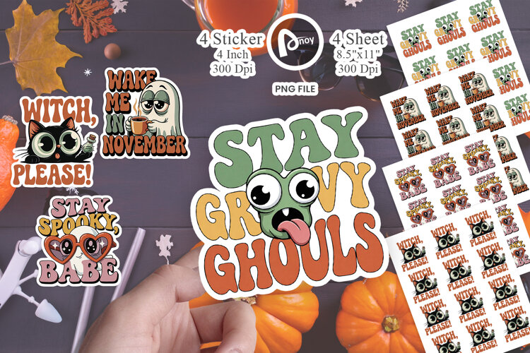 Spooky Babe Halloween Sticker example image 1