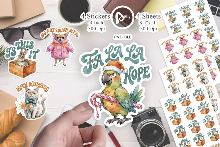 Tooncore Holiday Pets Sticker