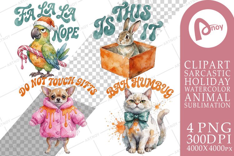 Tooncore Holiday Pets Sublimation example image 1
