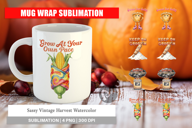 Sassy Vintage Harvest Mug Wrap