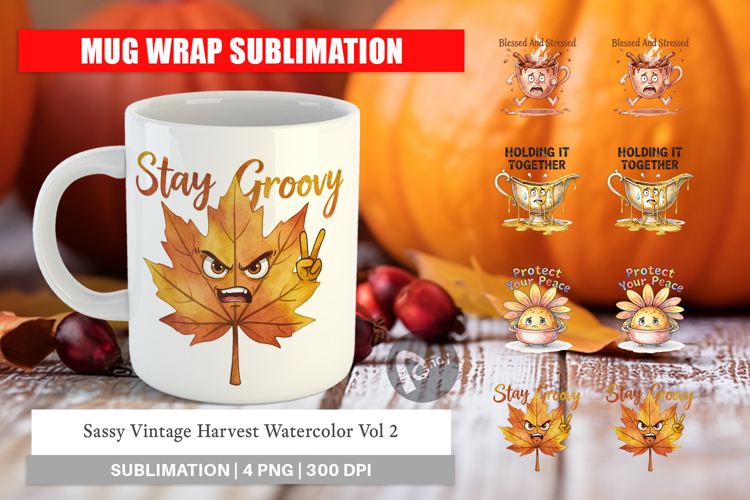 Sassy Vintage Harvest Mug Wrap