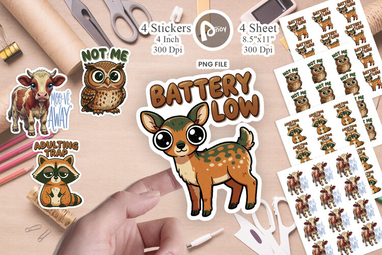 Sassy Woodland Critters Sticker example image 1