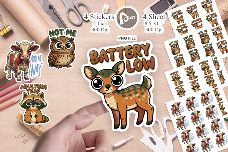 Sassy Woodland Critters Sticker