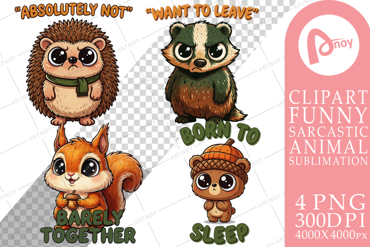 Sassy Woodland Critters Sublimation