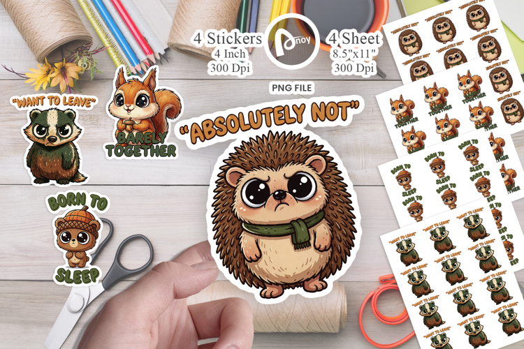 Sassy Woodland Critters Sticker