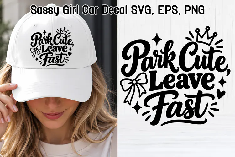 Park Cute Leave Fast Sassy Girl SVG