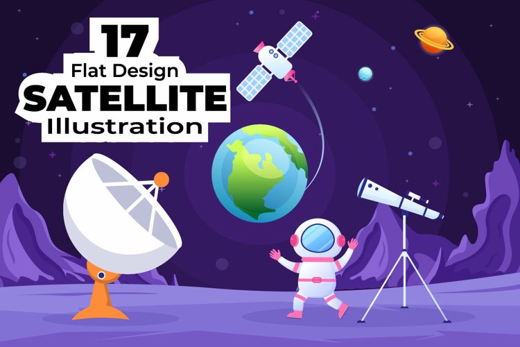 17 Satellites and 5G Network Illustration example image 1