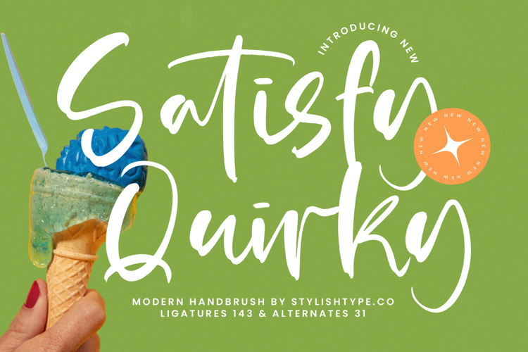 Satisfy Quirky - Modern Handbrush Font