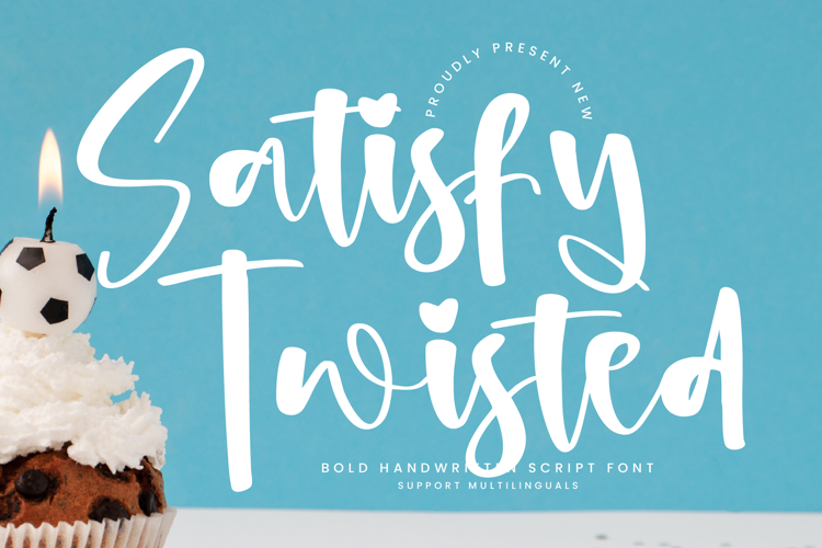 Satisfy Twisted - Bold Handwritten Script Font