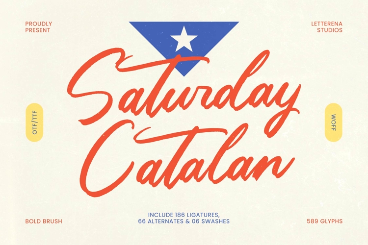 Saturday Catalan  Bold Brush Font