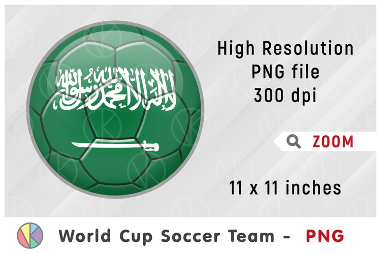 Saudi Arabia National Team Soccer Ball. World Cup 2026