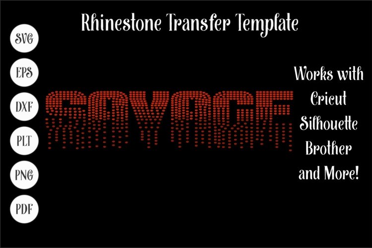 Savage Rhinestone SVG Template - Afro Sexy Sassy