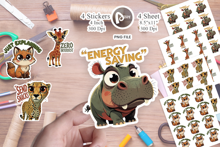 Savanna Sarcastic Animals Sticker