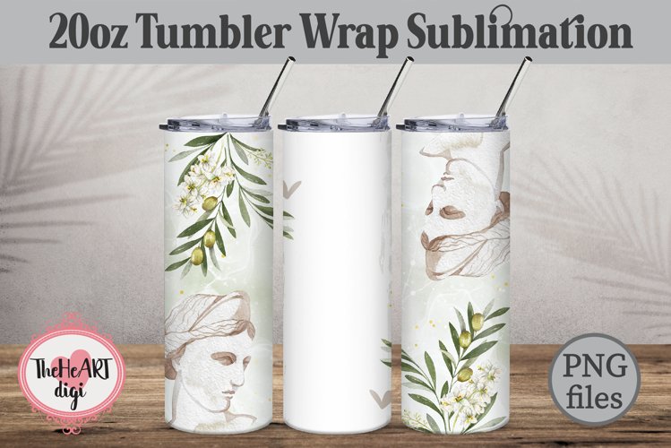 Ancient Sculpture 20oz Tumbler, Ancient Skinny Tumbler Wrap