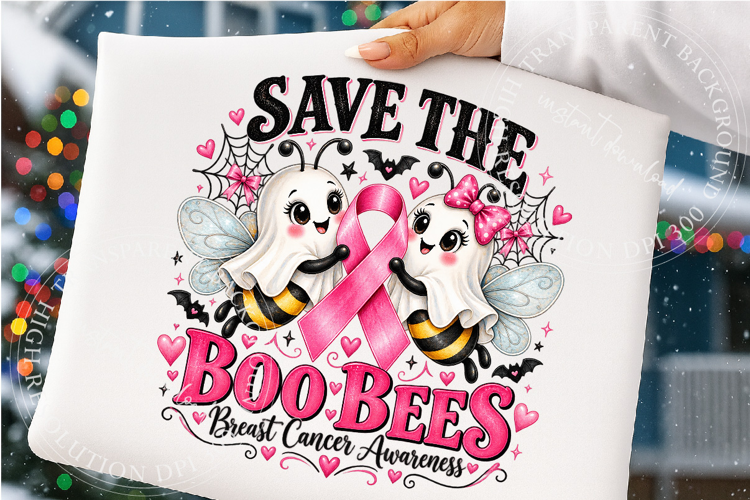 Save the Boo Bees Breast Cancer Awareness Png