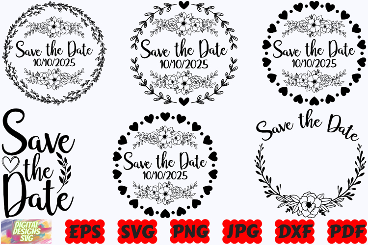 Save The Date SVG | 2025 Save The Date SVG | Wedding SVG