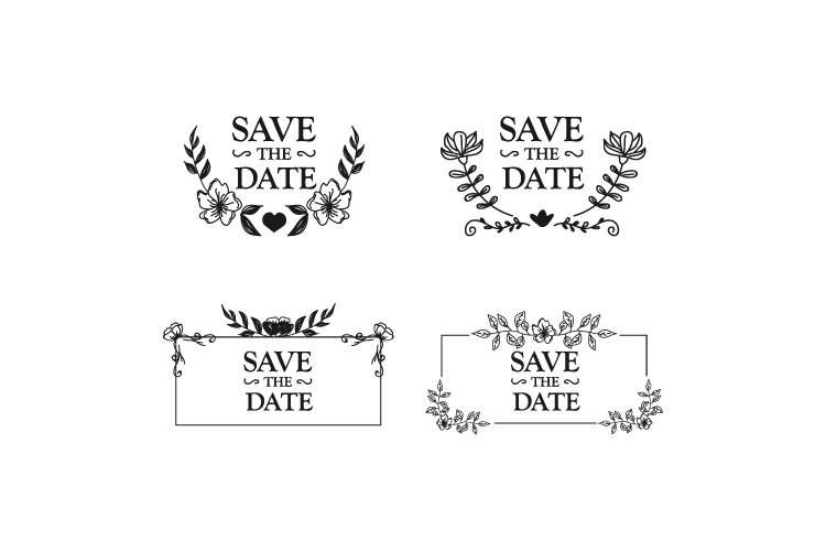 Save the drate hand drawn frame design collection