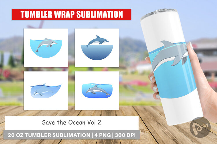 Tumbler Save the Ocean example image 1
