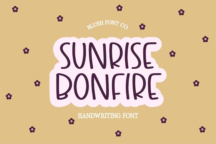 SUNRISE BONFIRE Cute Simple Handwriting Font example image 1